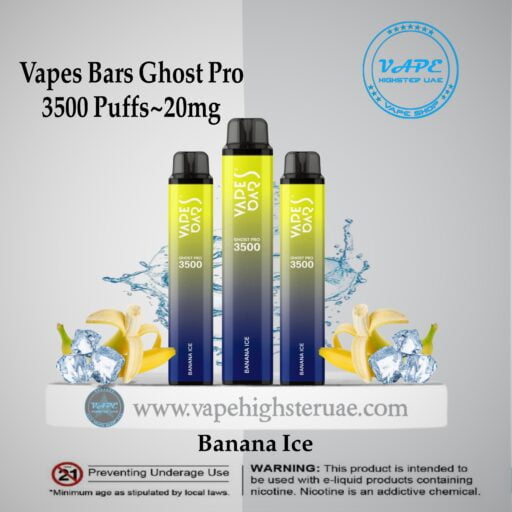Vapes Bars Ghost Pro 3500 Puff Banana Ice