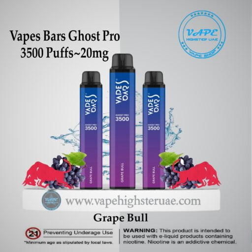 Vapes Bars Ghost Pro 3500 Puff Grape Bull