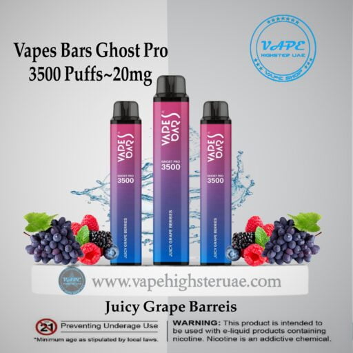 Vapes Bars Ghost Pro 3500 Puff Juicy Grape Berries