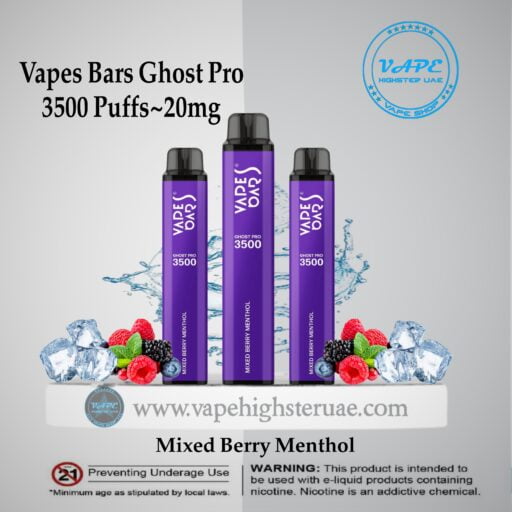 Vapes Bars Ghost Pro 3500 Puff Mined Berry Menthol