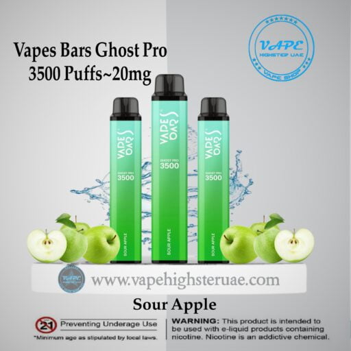 Vapes Bars Ghost Pro 3500 Puff Sour Apple