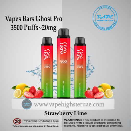 Vapes Bars Ghost Pro 3500 Puff Strawberry Lime
