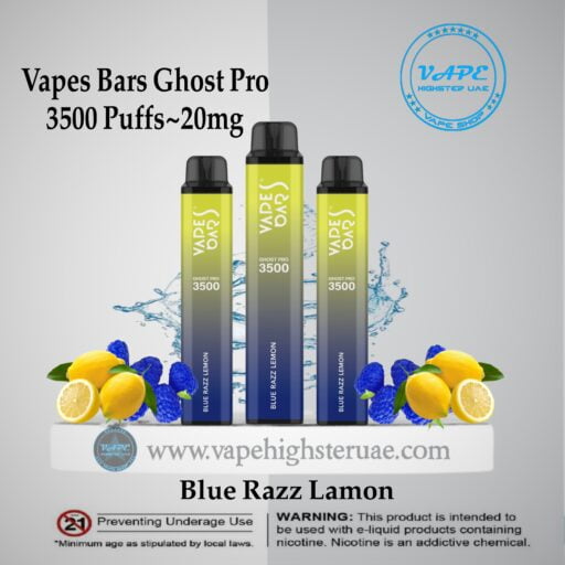 Vapes Bars Ghost Pro 3500 Puff blue razz lemon