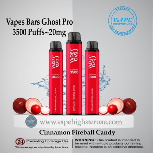 Vapes Bars Ghost Pro 3500 Puff cinnamon Fireball c