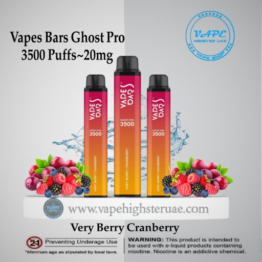 Vapes Bars Ghost Pro 3500 Puff very Berry Cranberr