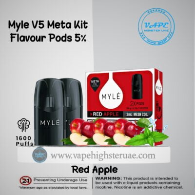 Meta Red Apple Myle V5 Meta Pods ( Red Apple ) 1600 Puffs | Vape Highster Uae