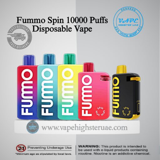FUMMO Spin Disposable 10000 Puffs 20MG Rechargeable Vape in Dubai, UAE