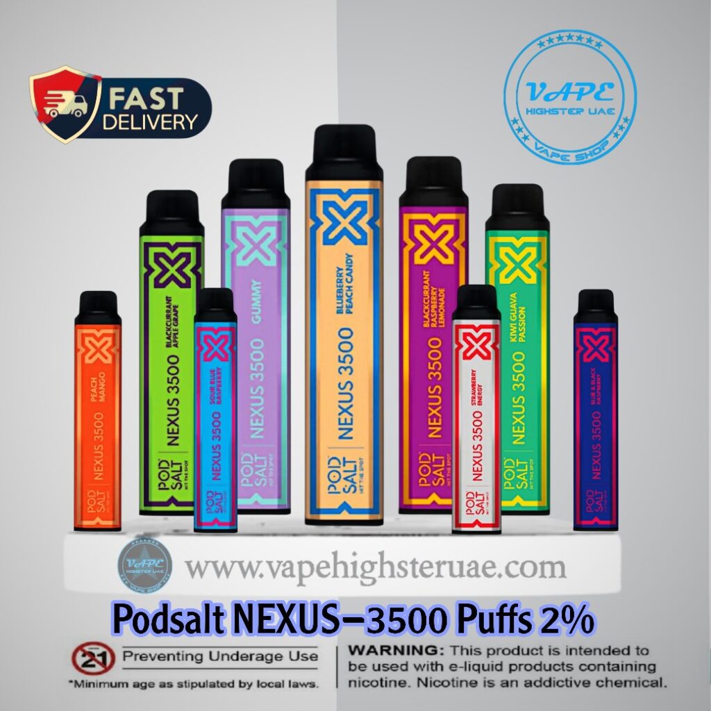 PODSALT NEXUS 3500 PUFFS DISPOSABLE VAPE IN UAE