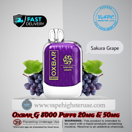 Oxbar G 8000 Puffs sakura Grape