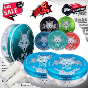 White Fox Nicotine Pouches in Dubai, featuring different flavors like Double Mint and more. Available for sale with free shipping and discounts