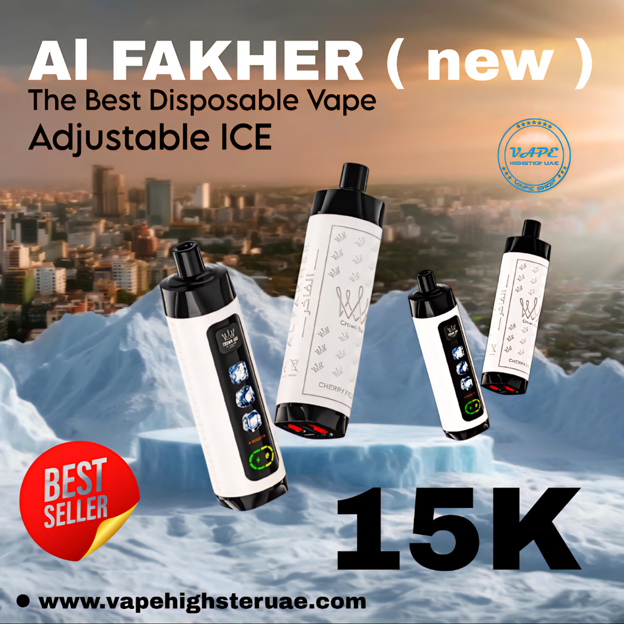 Al Fakher 15000 Puffs Adjustable Ice Sound
