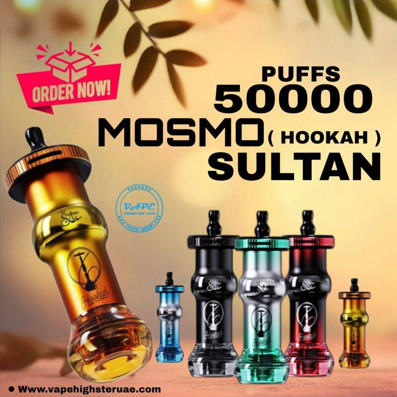 Mosmo Sultan 50K Puffs Hookah: Premium Rechargeable DTL Shisha Vape