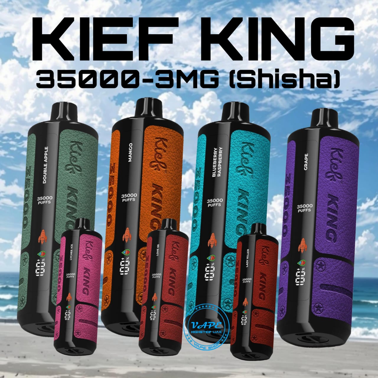 KIEF KING 35000 Puffs 3mg (Shisha) Disposable Vape KIEF King 35000 Puffs