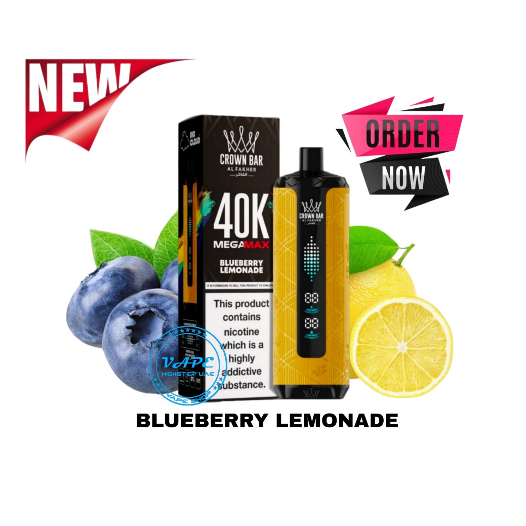 Al Fakher Crown Bar Mega Max 40000 Puffs 6mg Shisha  Best 40K Disposable  Vape in Dubai