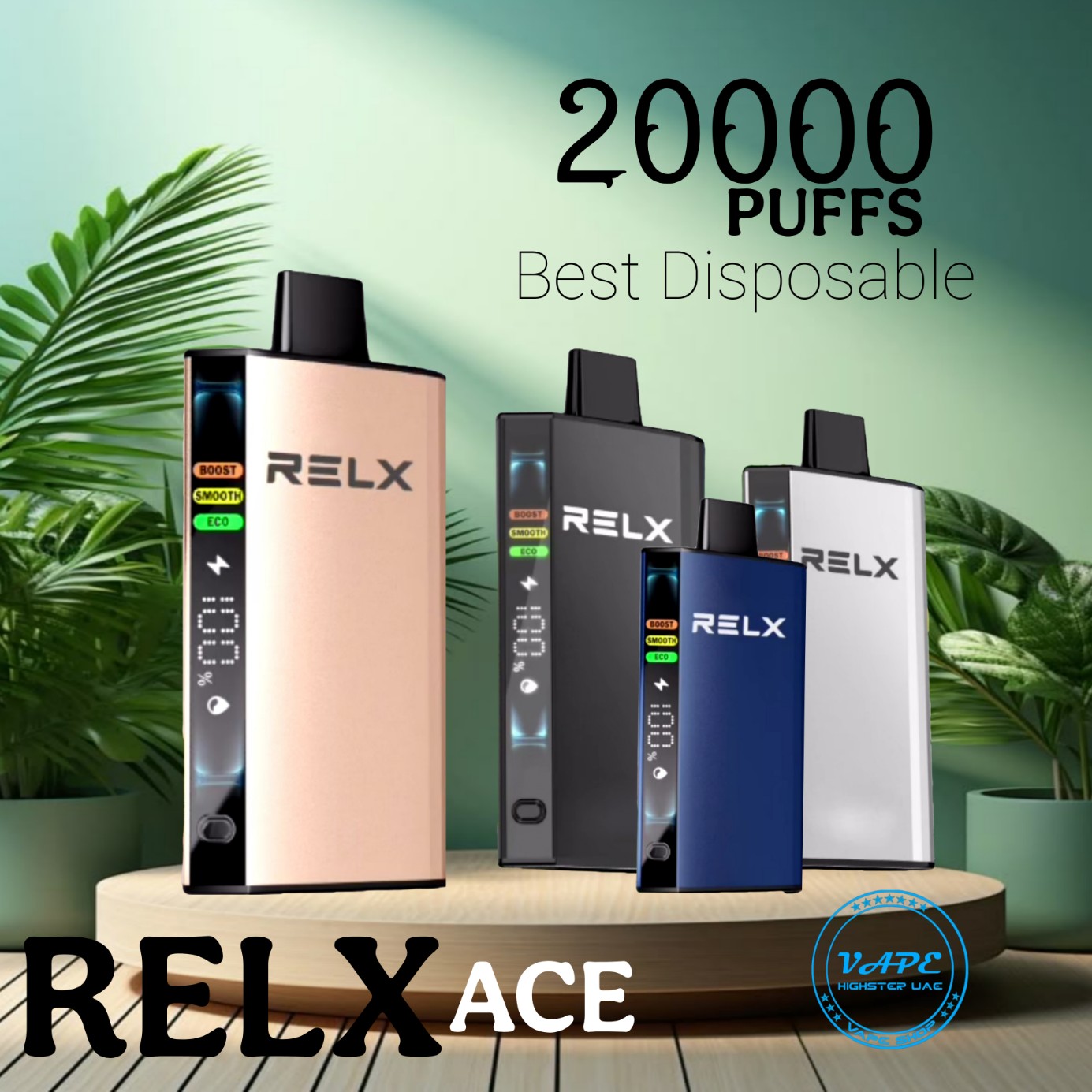 New Relx Ace 20000 Puffs 50mg Disposable Vape VH RELX Ace 20000 Puffs