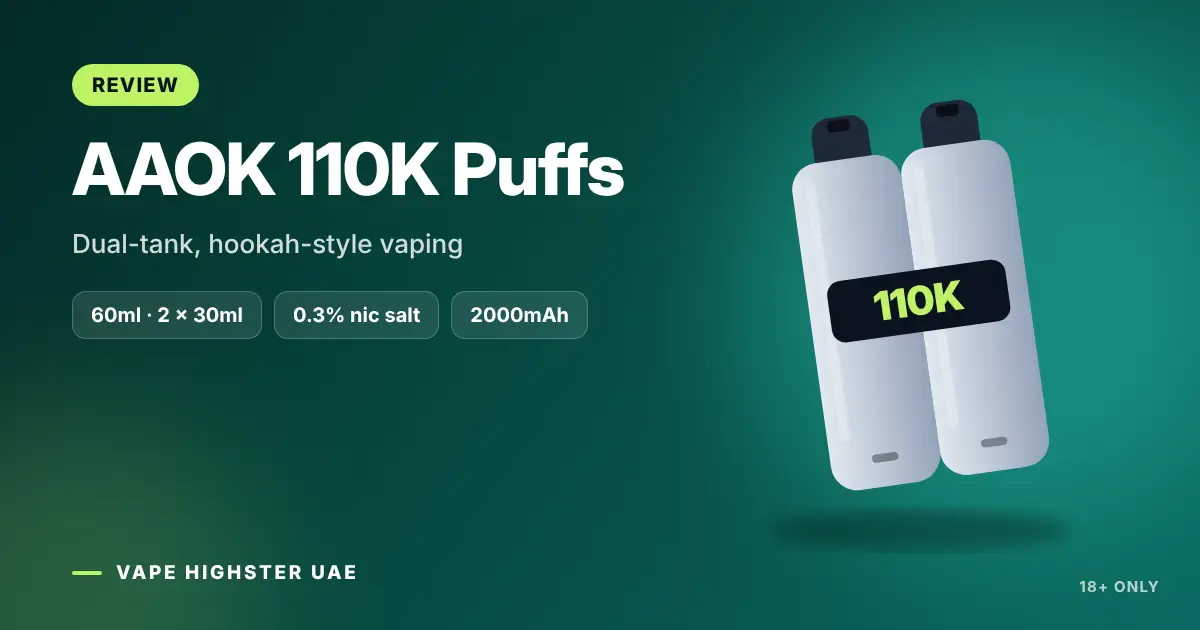 AAOK 110K Puffs - Dual-tank, hookah-style vaping
