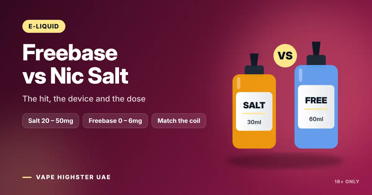 Freebase vs Nic Salt - The hit, the device and the dose