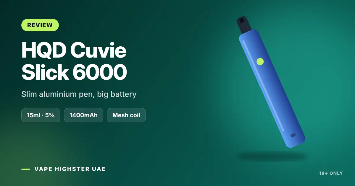 HQD Cuvie Slick 6000 - Slim aluminium pen, big battery