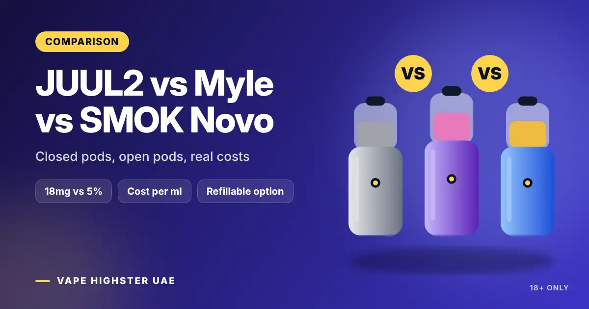 JUUL2 vs Myle vs SMOK Novo - Closed pods, open pods, real costs