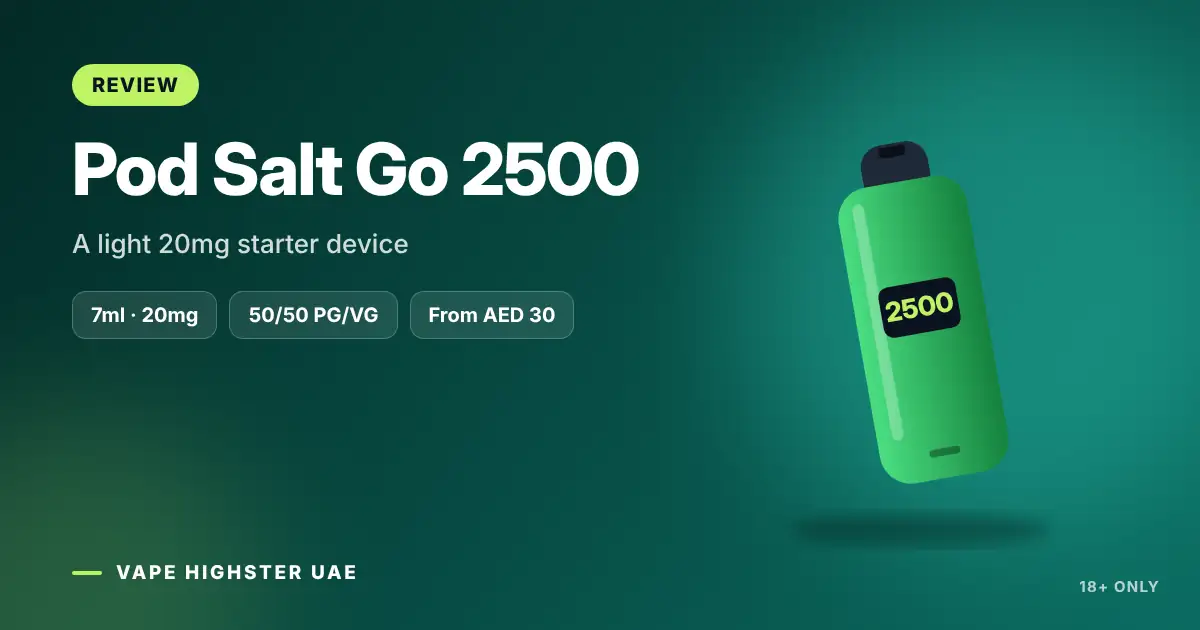Pod Salt Go 2500 - A light 20mg starter device