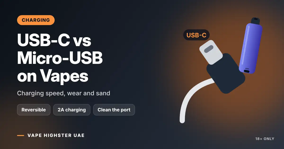 USB-C vs Micro-USB on Vapes - Charging speed, wear and sand